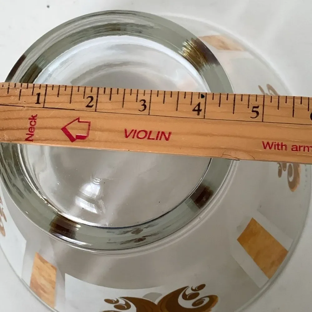 VTG MCM Anchor Hocking Fleur De Lis Large Serving Chip/Salad Bowl